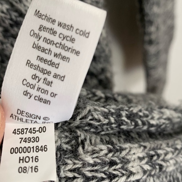 ATHLETA Heavyweight Wool Blend Open Front Cardigan Sweater M - Picture 5 of 6